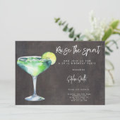 Cocktail Geburtstagsparty Aquarell Einladung (Stehend Vorderseite)