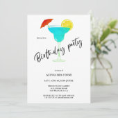 Cocktail Geburtstagsparty Einladung (Stehend Vorderseite)