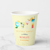 Cocktail Geburtstagsparty für Erwachsene Pappbecher (Vorderseite)