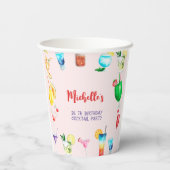 Cocktail Geburtstagsparty für Erwachsene Pappbecher (Rückseite)