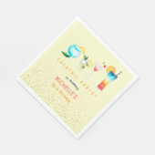 Cocktail Geburtstagsparty für Erwachsene Serviette (Ecke)