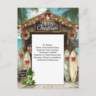 COCKTAIL-Geschenkgutschein für die Weihnachtsfeier Postkarte
