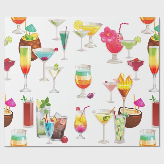 cocktail geschenkpapier (Flach)