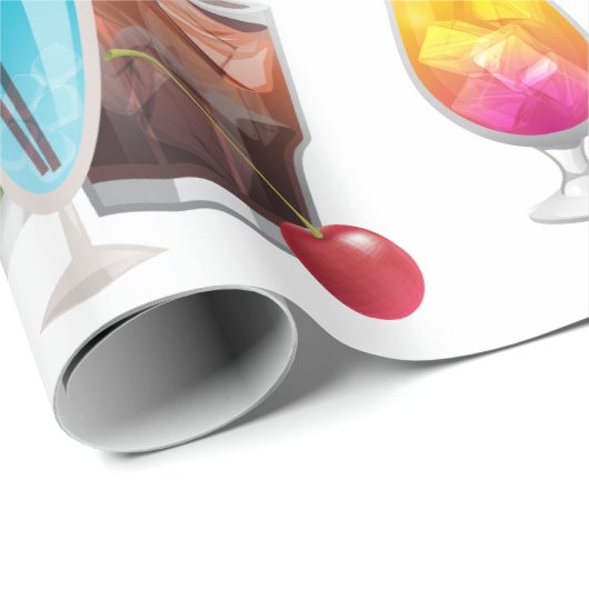 cocktail geschenkpapier (Rolleneckpunkt)