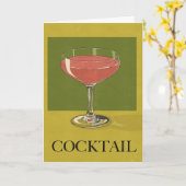 Cocktail-Getränk Karte (Gelbe Blume)