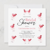 Cocktail Getränk Pink Bow Brautparty Einladung (Vorderseite)