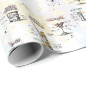 Cocktail-Getränk-Rezept-Entwurf Geschenkpapier (Rolleneckpunkt)