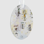 Cocktail-Getränk-Rezept-Entwurf Ornament (Vorderseite)