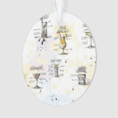 Cocktail-Getränk-Rezept-Entwurf Ornament (Vorderseite)