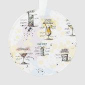 Cocktail-Getränk-Rezept-Entwurf Ornament (Vorderseite)