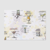 Cocktail-Getränk-Rezept-Entwurf Seidenpapier (Vorderseite)