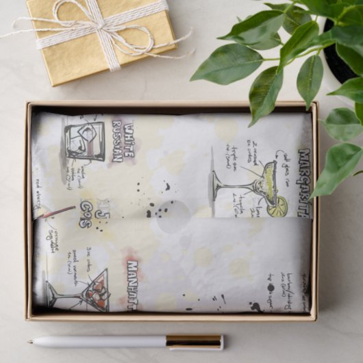 Cocktail-Getränk-Rezept-Entwurf Seidenpapier (Geschenk)