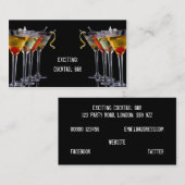 Cocktail-Getränke Visitenkarte (Vorne/Hinten)