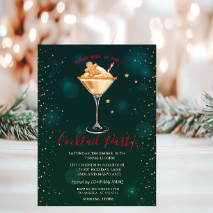 Cocktail-Gingerbread-Cookie-Sterne Weihnachten  Einladung