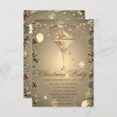 Cocktail Gingerbrot Branchen Weihnachtsfirma Einladung (Vorne/Hinten)