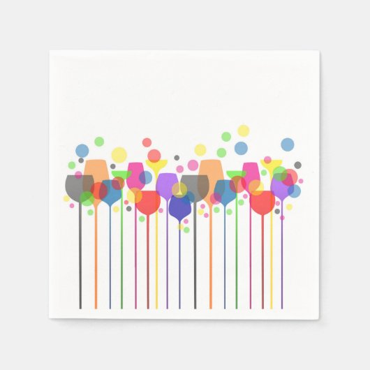Cocktail Glas Design Napkins Serviette (Vorderseite)