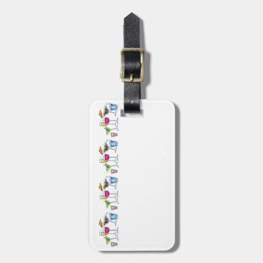 COCKTAIL-GLAS-GEPÄCKANHÄNGER GEPÄCKANHÄNGER (Vorderseite vertikal)