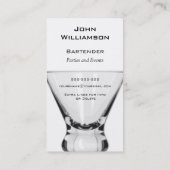 Cocktail-Glas-Kirschberuflicher Barkeeper Visitenkarte (Rückseite)