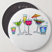 COCKTAIL-GLAS-KNOPF BUTTON (Vorne & Hinten)