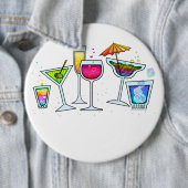 COCKTAIL-GLAS-KNOPF BUTTON (Beispiel)
