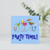 COCKTAIL-GLAS-PARTY EINLADUNG (Stehend Vorderseite)