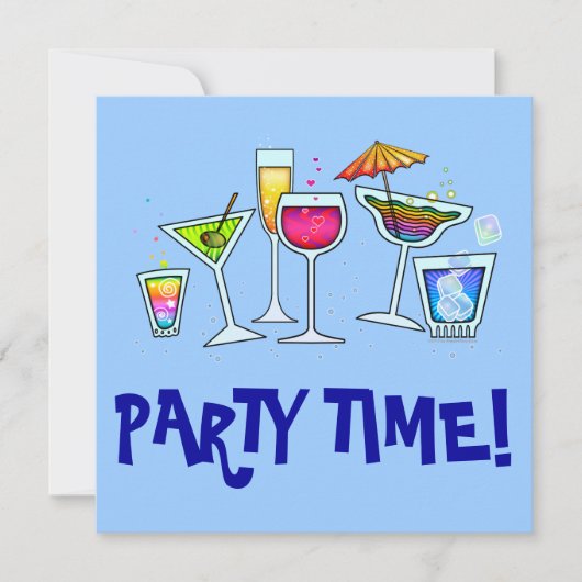 COCKTAIL-GLAS-PARTY EINLADUNG (Vorderseite)