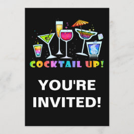 COCKTAIL-GLÄSER UP PARTY EINLADUNG