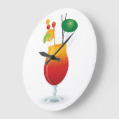 COCKTAIL GLASS GROßE WANDUHR (Winkel)