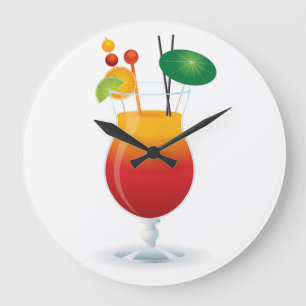 COCKTAIL GLASS GROßE WANDUHR