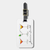 Cocktail Glass Mixed Drink Martini Cosmo Manhattan Gepäckanhänger (Vorderseite vertikal)