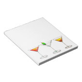 Cocktail Glass Mixed Drink Martini Cosmo Manhattan Notizblock (angewinkelt)