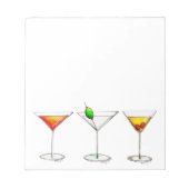 Cocktail Glass Mixed Drink Martini Cosmo Manhattan Notizblock (Vorderseite)