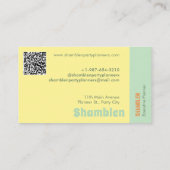 Cocktail Glass Party Planer Visitenkarte (Rückseite)