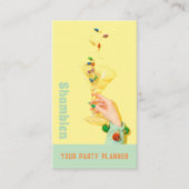 Cocktail Glass Party Planer Visitenkarte (Vorderseite)