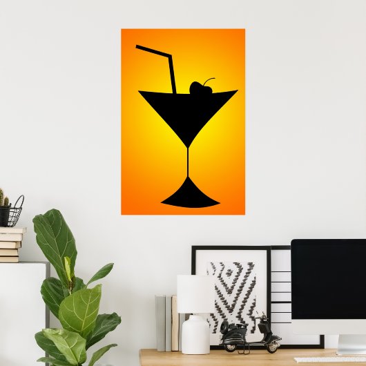 Cocktail Glass Poster (Heimbüro)