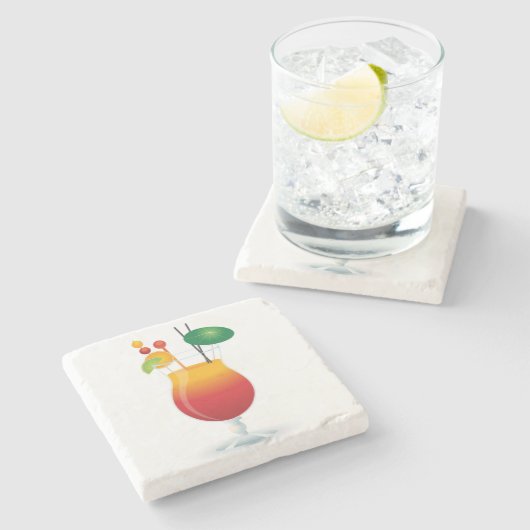 COCKTAIL GLASS STEINUNTERSETZER (Seitenansicht)