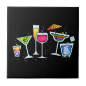 COCKTAIL GLASSEN TILE - UNTERSETZER - TRIVET (Vorderseite)