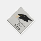 Cocktail Größe Graduation Cap Napkins Serviette (Ecke)