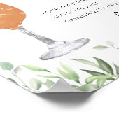 Cocktail Grüne Momosa Baby Dusche Bar-Zeichen Poster (Ecke)