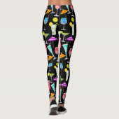Cocktail Happy Hour Party Time Pattern Leggings (Rückseite)