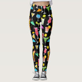 Cocktail Happy Hour Party Time Pattern Leggings (Vorderseite)