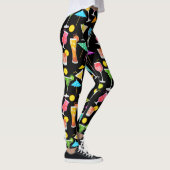 Cocktail Happy Hour Party Time Pattern Leggings (Rechts)