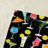 Cocktail Happy Hour Party Time Pattern Strandtuch (Beispiel)