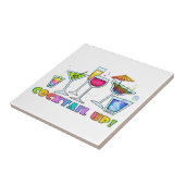 COCKTAIL HERAUF GLAS-FLIESE - UNTERSETZER - TRIVET (Seite)