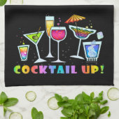 COCKTAIL HERAUF GLAS-KÜCHE - BAD-BAR-TUCH KÜCHENTUCH (Gefaltet)