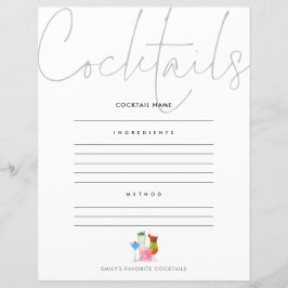 Cocktail hinzufügen Sie Ihre eigene Rezept-Seite