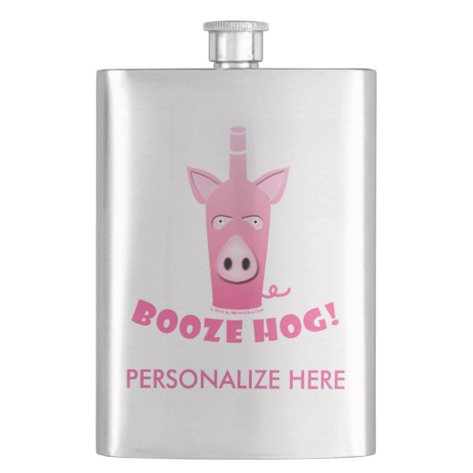 COCKTAIL HIP FLASK - BOOZE HOG FLACHMANN (Vorderseite)