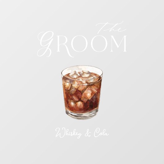 Cocktail Hochzeitsfeiern im Wasserfarbenfrohen Bar Fensteraufkleber (Blatt)