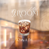 Cocktail Hochzeitsfeiern im Wasserfarbenfrohen Bar Fensteraufkleber (Blatt 2)