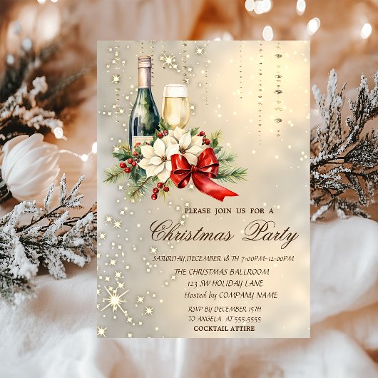Cocktail Holly Berry Red Bow Company Weihnachten Einladung